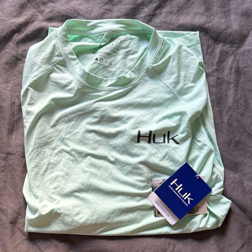 Huk Men's Mint Green Long Sleeve Tee